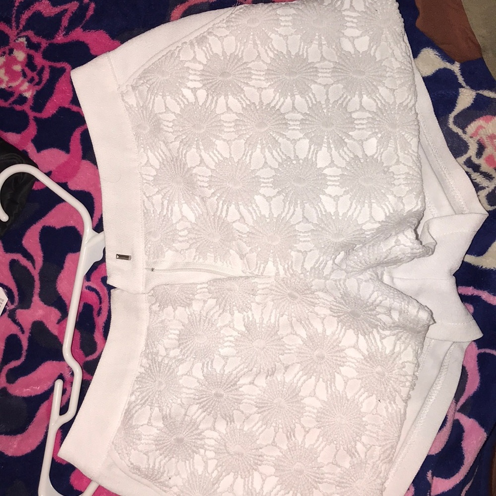Francesca white lace shorts